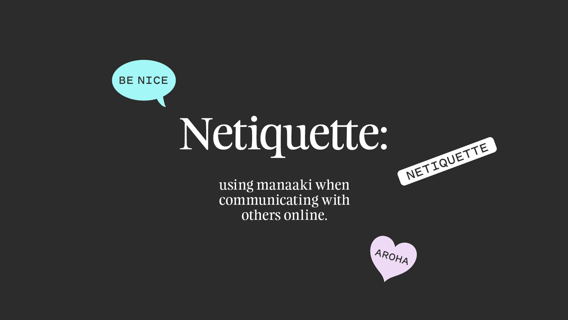 Dial It Down 'Netiquette' graphic design