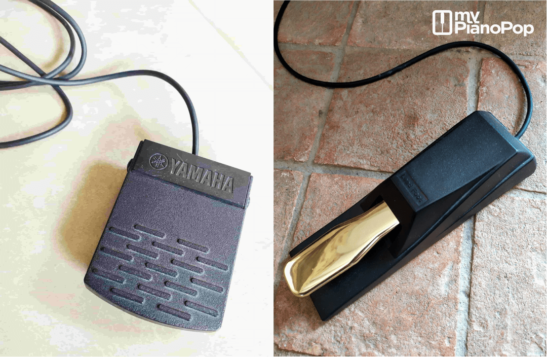 Pédale de sustain en plastique et pédale en métal