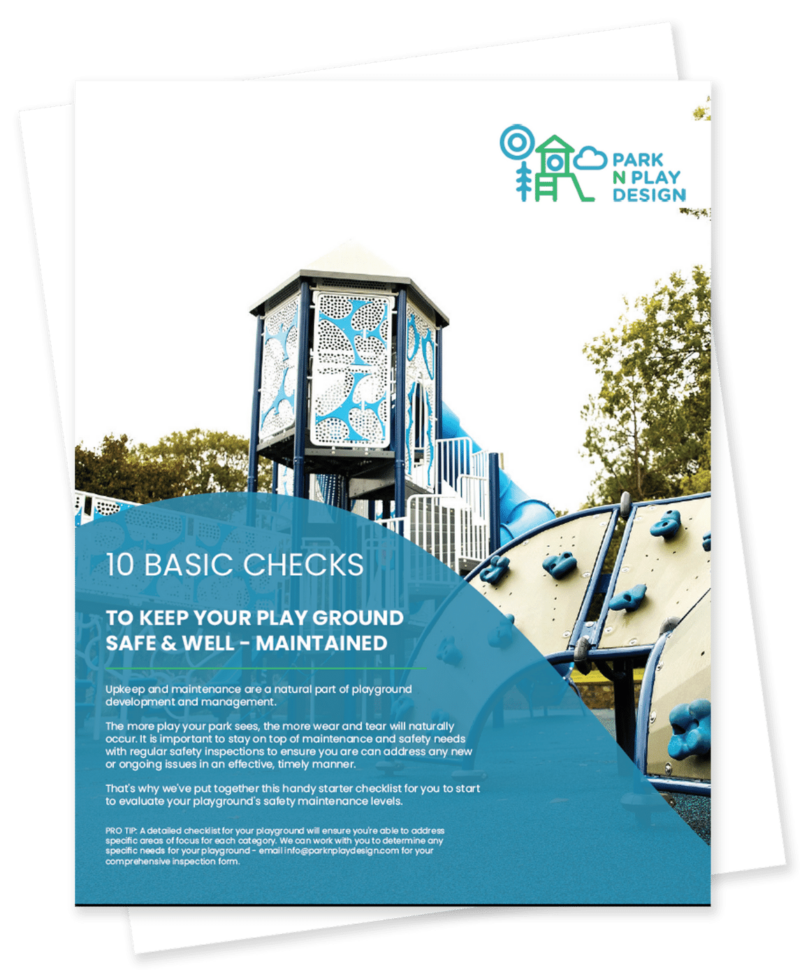 playground maintenance checklist front page