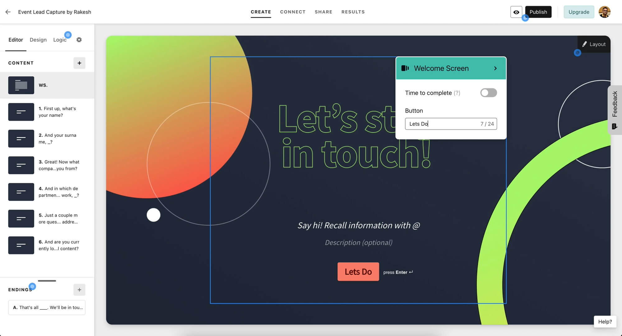 Typeform | UI, UX Design | SaaS | Application Design | saas ui