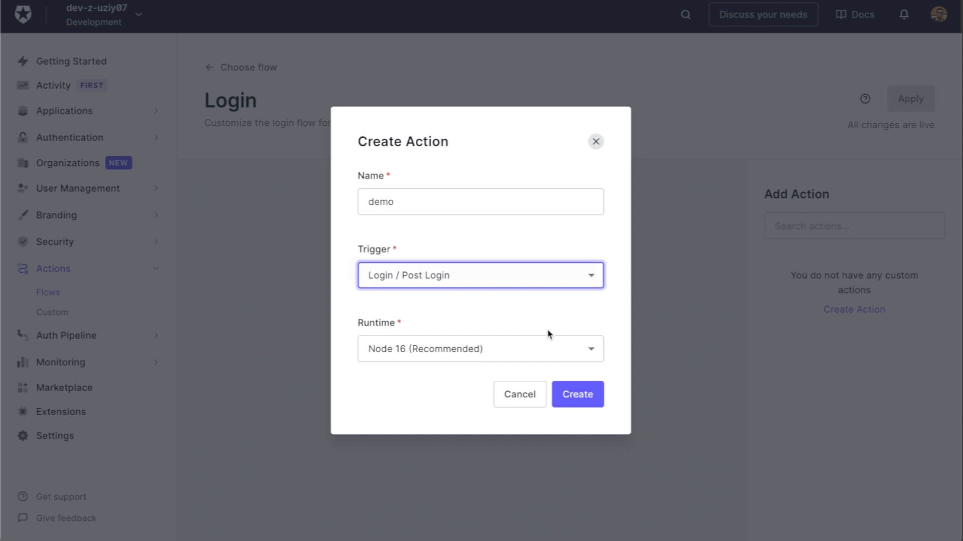 Auth0 UI, UX Design SaaS Application Design saas ui