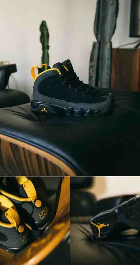 Air Jordan 9 University Gold shoes
