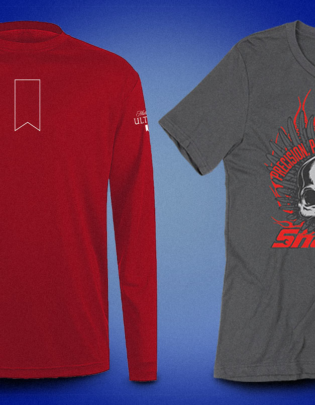 Long sleeve shirt and t-shirt