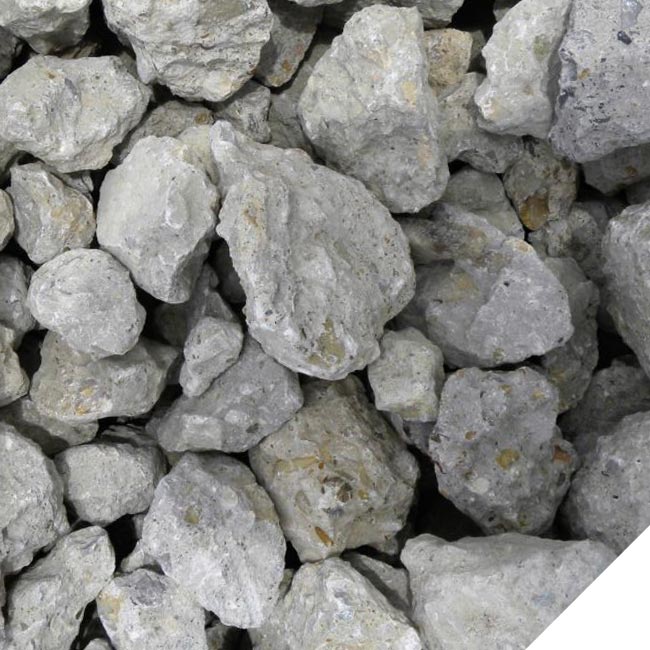 Small crushed limestone