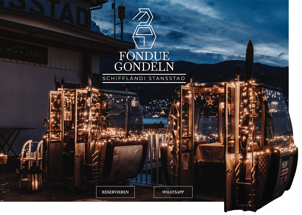 Veranschaulichung der Website Restaurant Fonduegondeln Stansstad