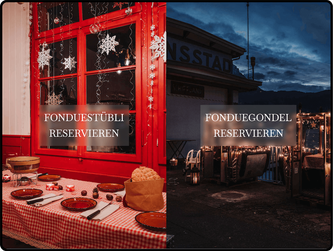 Screenshot der Website www.fonduegondeln.ch