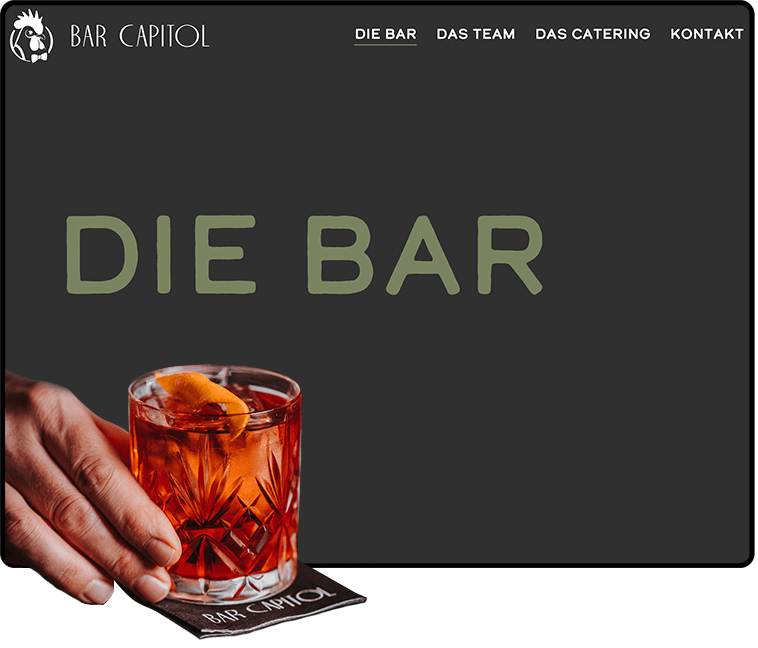 Veranschaulichung Website Bar Capitol Luzern