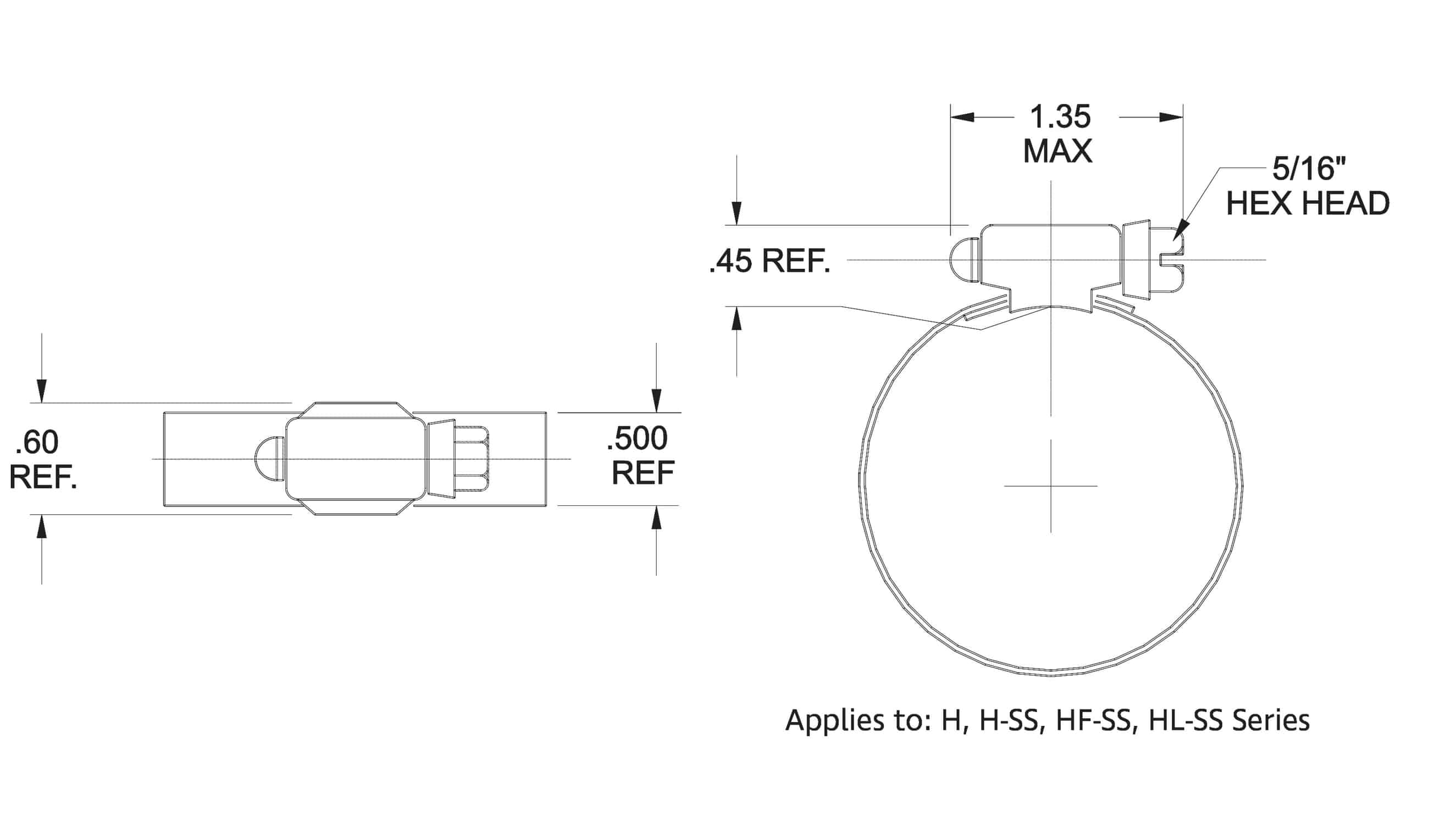 General Purpose Worm Drive Clamp Worm Gear Clamps