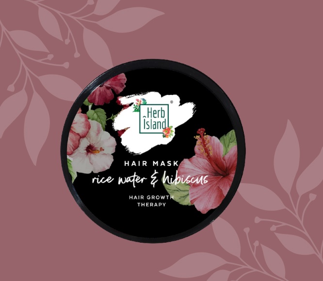 Rice water and Hibiscus infusion hair mask