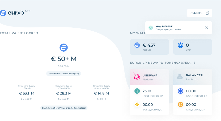 Getting started with app.EURxb.finance!
