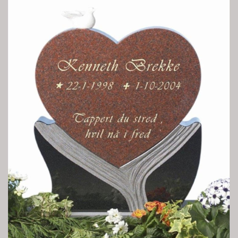 Nr 275. Rød/sort granitt, helpolert