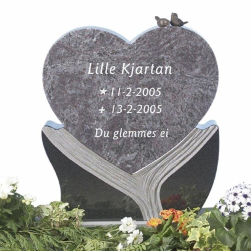 Nr 273. Blå/sort granitt, helpolert