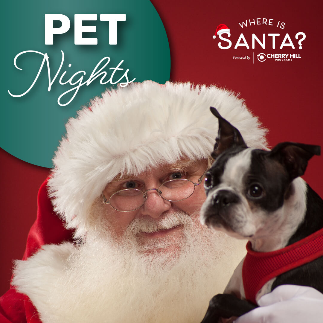 Santa holding a dog