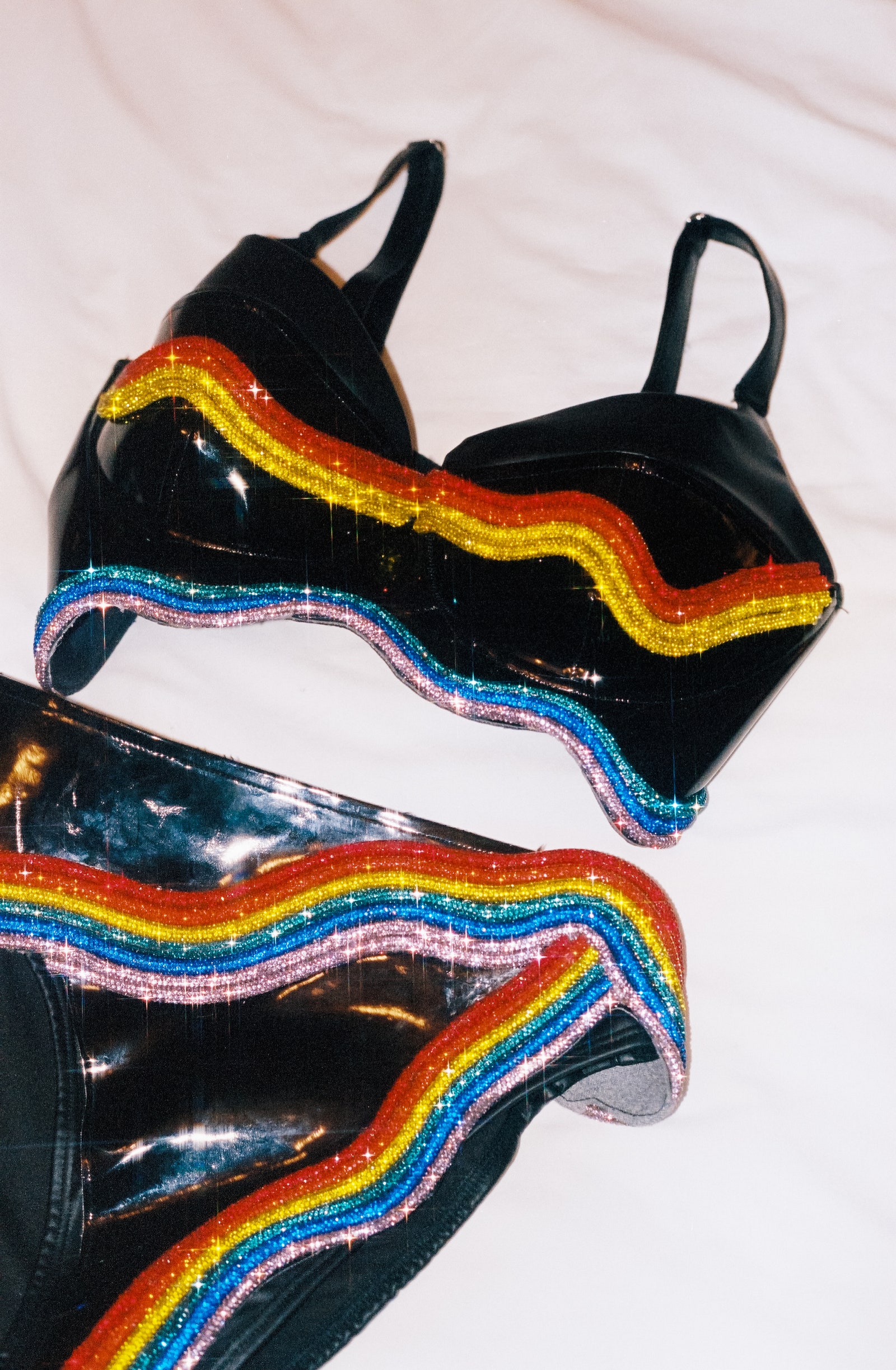 Very excited to wear this custom La Roxx rainbow extravaganza moment on stage in Miami