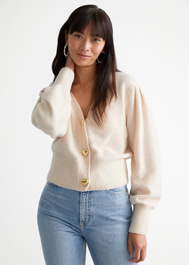 & Other Stories Playful Button Knit Cardigan