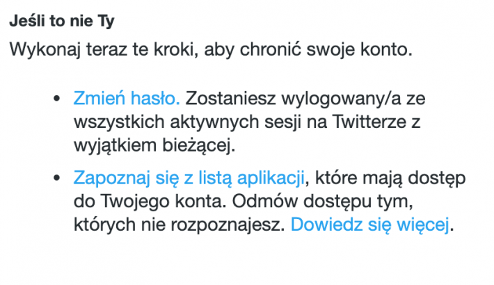 Fragment maila Twitter