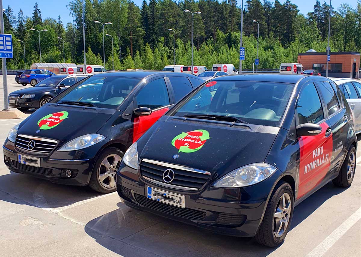 Pakukympillä henkilöautovuokraus Mercedes-Benz
