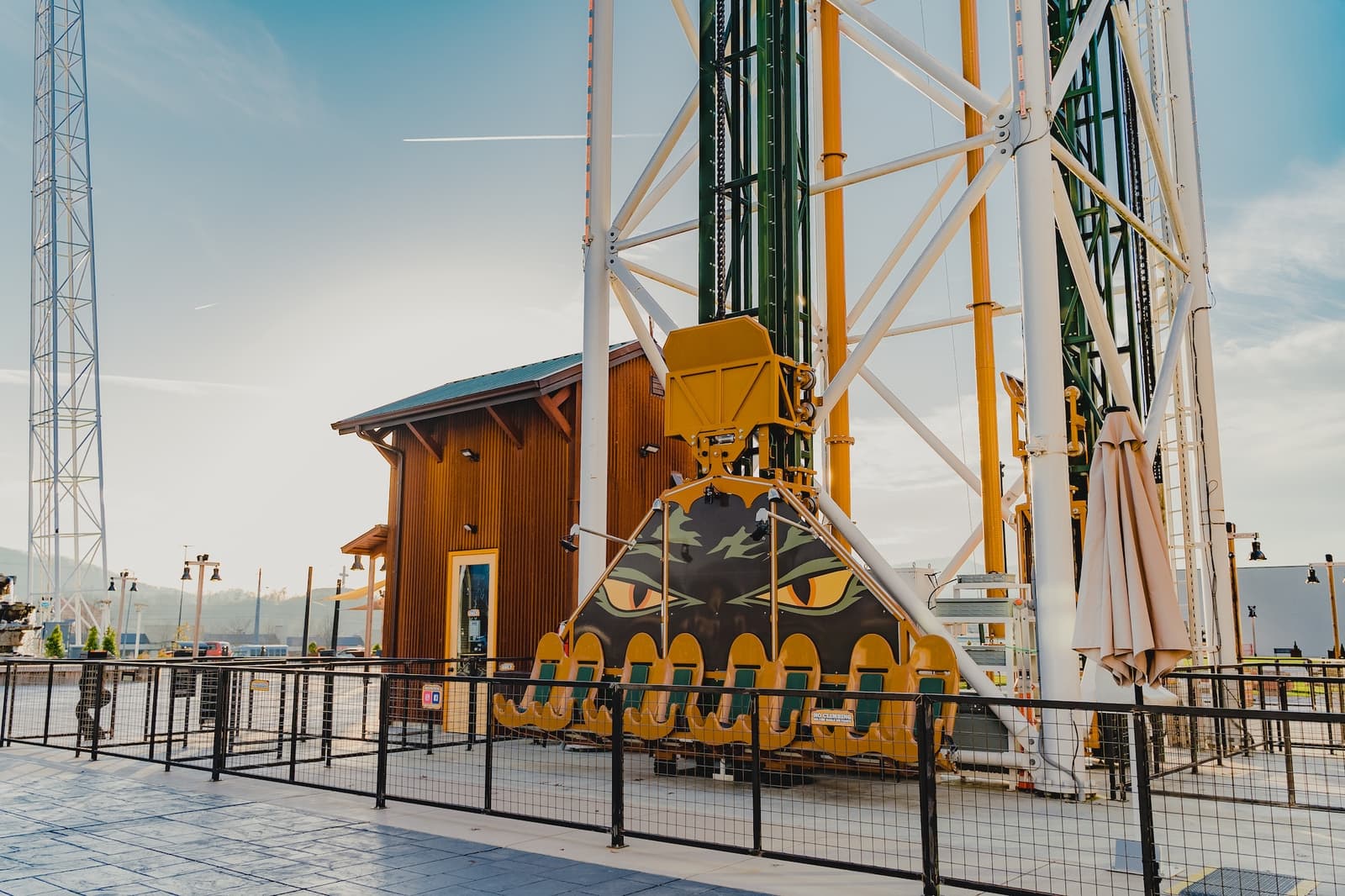 the mountain monster in front of the mountain mile in pigeon forge
