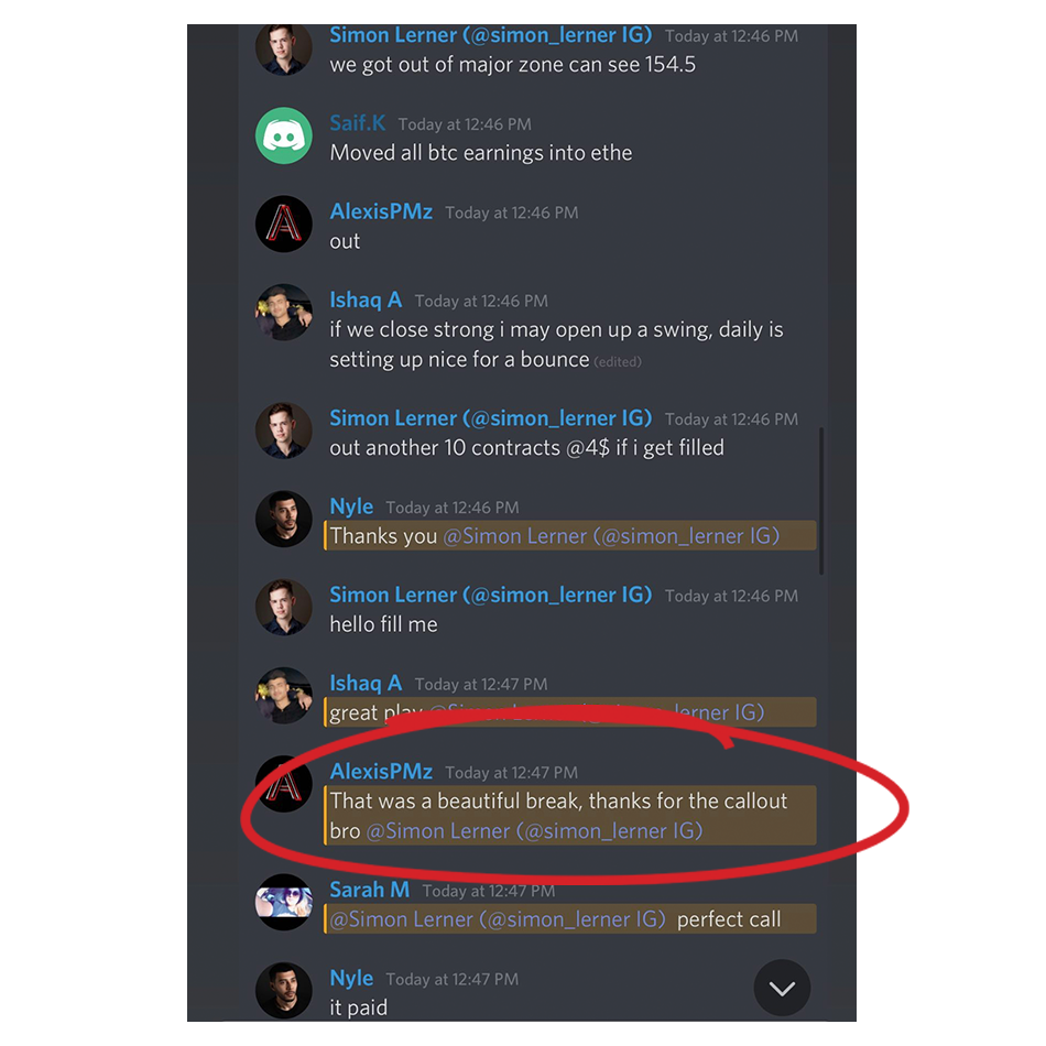 twitter feed chat about stock trading