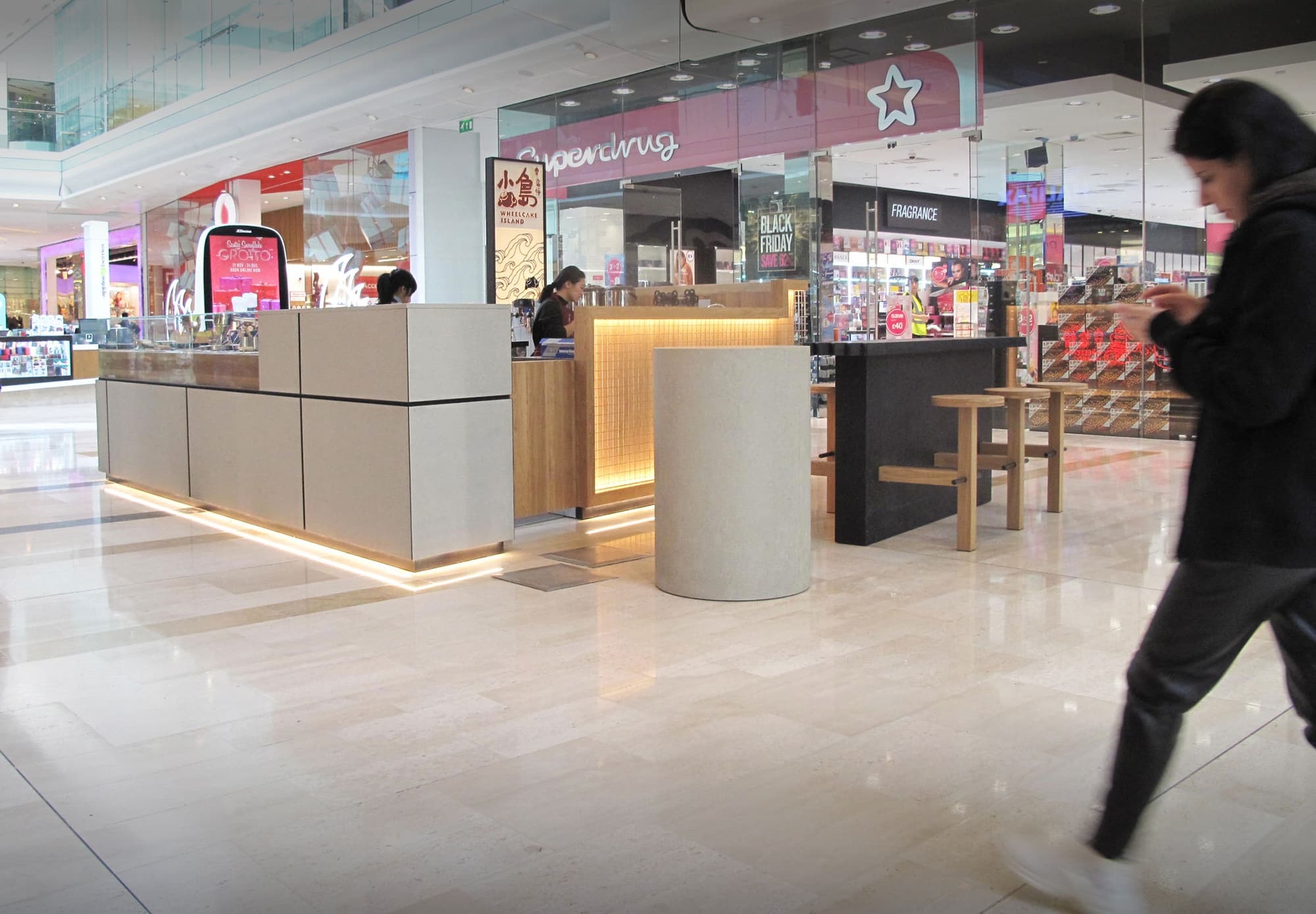 ROCK + POPPINS Wheelcake Island Kiosk Westfield, White City, London