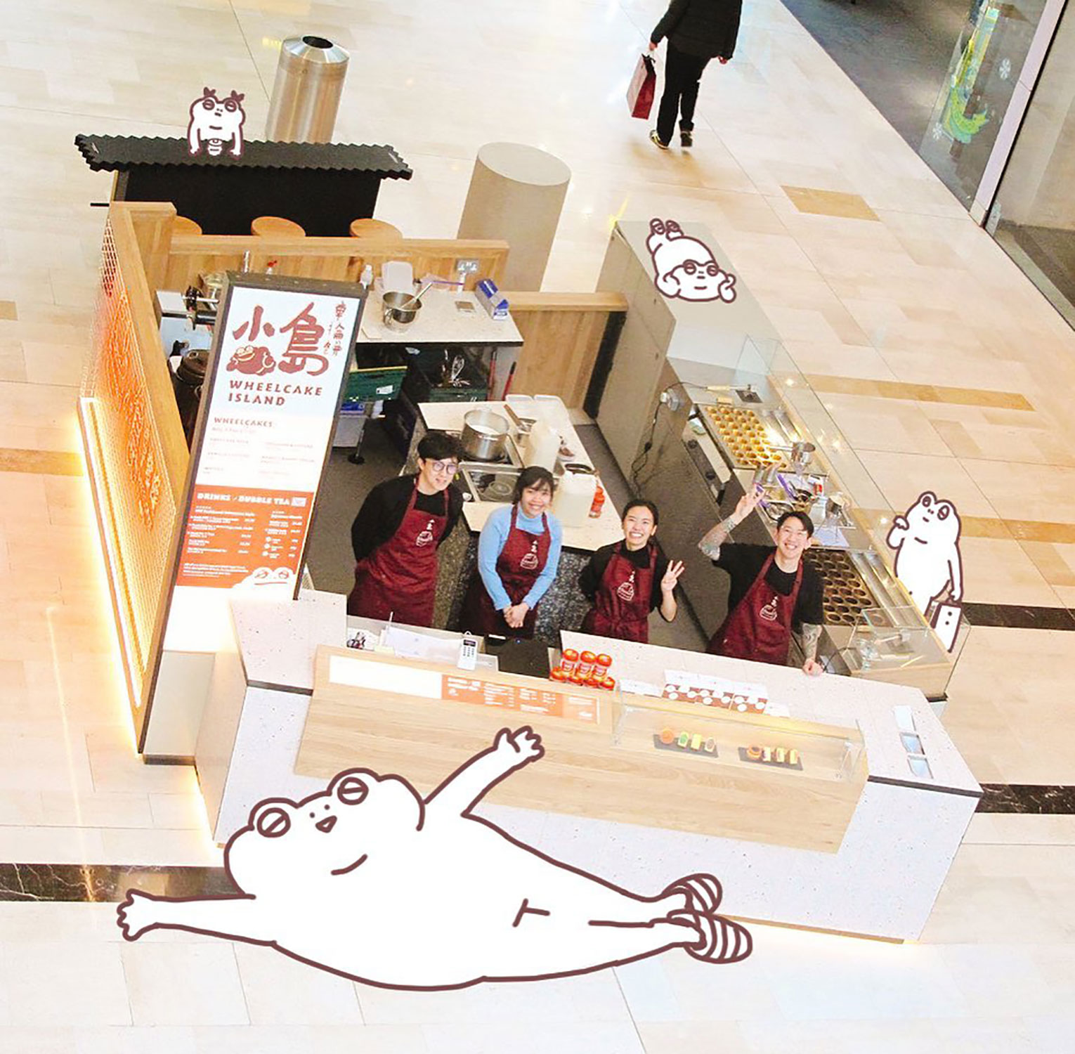 ROCK + POPPINS Wheelcake Island Kiosk Westfield, White City, London