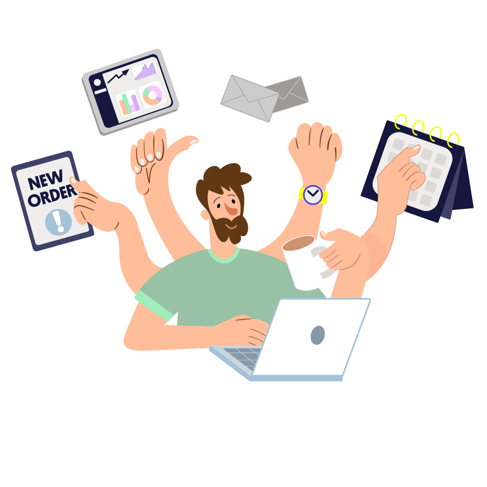 Employee using Cuboh to streamline their operations.