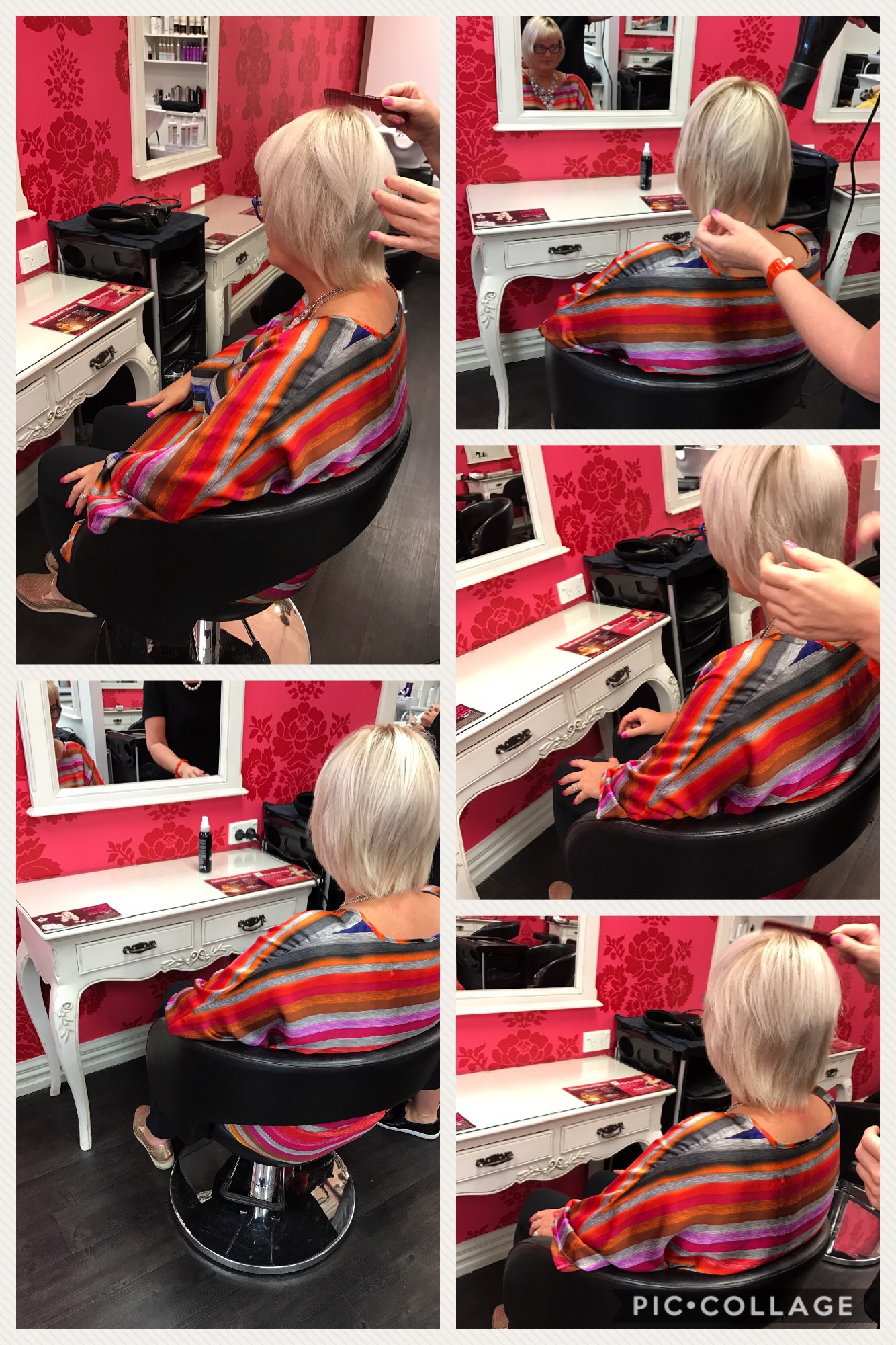 Drying and straightening with heat protector