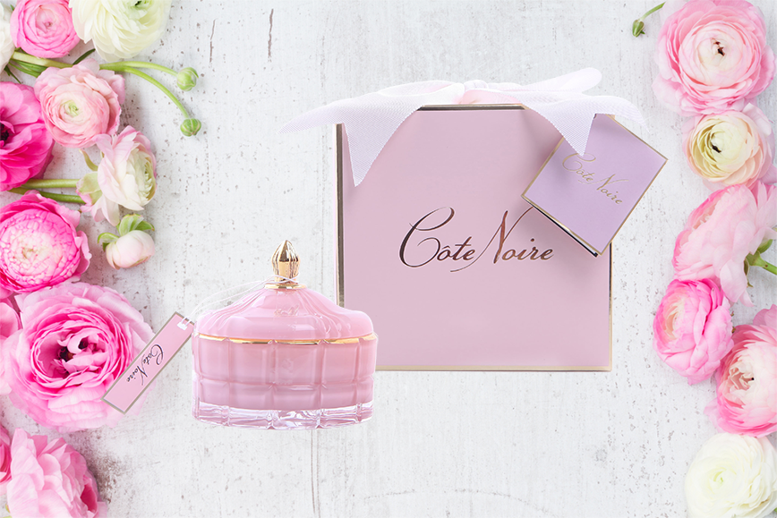 Cote Noire Art Deco Candle Pink