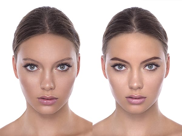 V for Hair and Beauty - Henna brows before and after