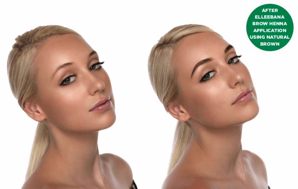 Henna Eyebrow Tinting before and after