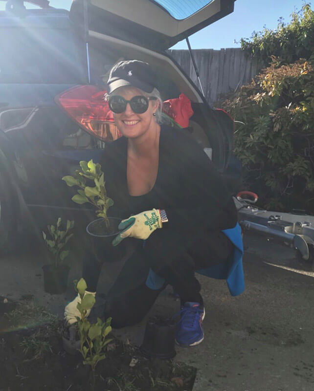 Vicki gardening, one of my favorite hobbies