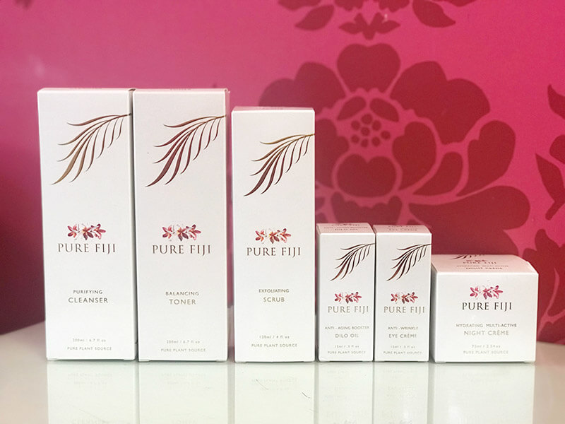 Vicki’s night Pure Fiji skin care regime. Once a week adding in the Pure Fiji facial scrub