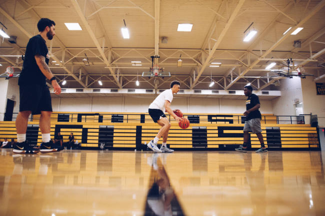 A basketball athlete recovered and back on court.