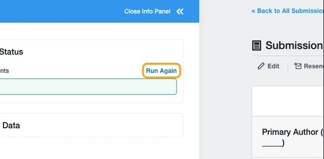 Click on Run Again