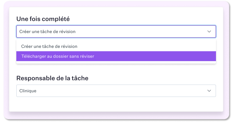 Mise à jour automatique du dossier du patient lorsqu'un formulaire a été completé