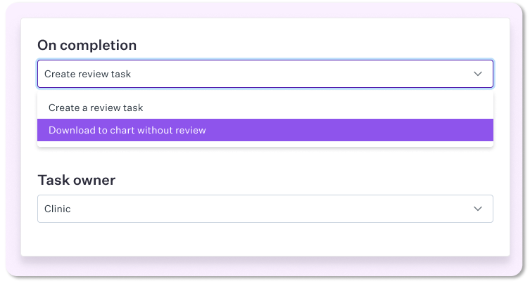 Allow a patient's chart to be automatically updated directly within your clinic’s EMR once a digital form is submitted