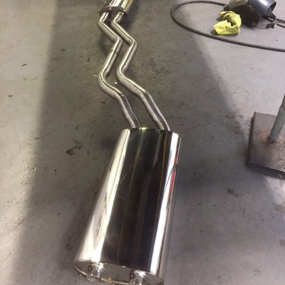 exhaust on workshop floor
