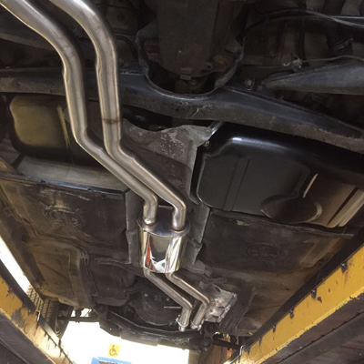 under car exhaust