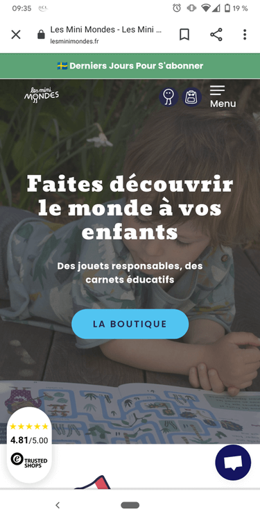 homepage mobile les mini mondes