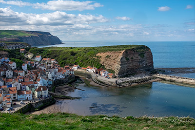 A view of Staithes from vantage point