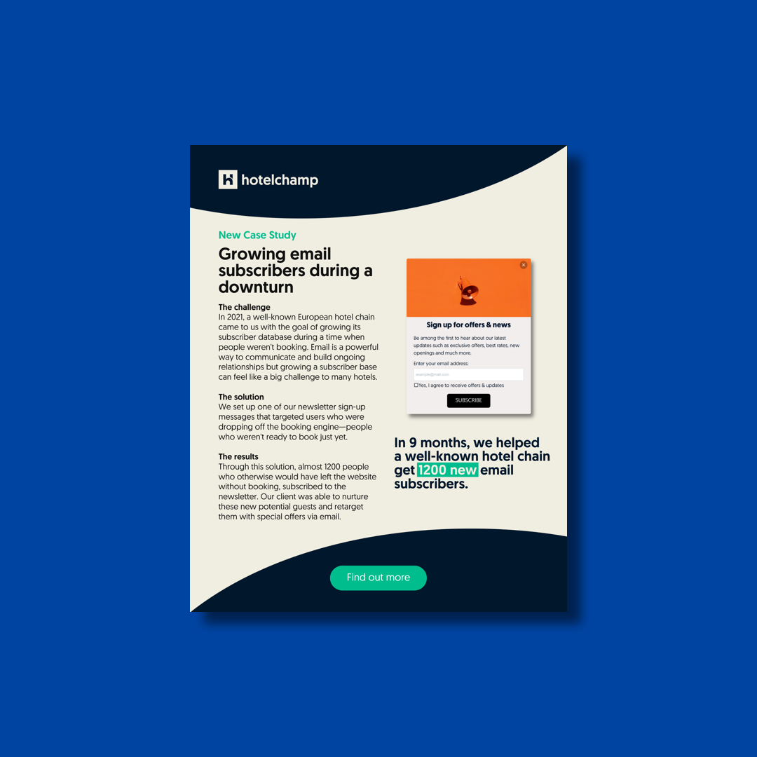 Case Study Generating 1200 email signups during a downturn