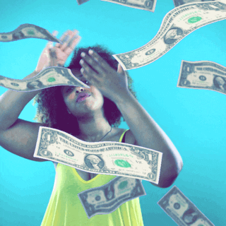 Money falling from the sky