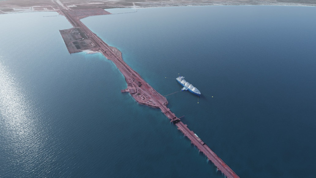 Floating transfer system for LNG in Saldanha Bay