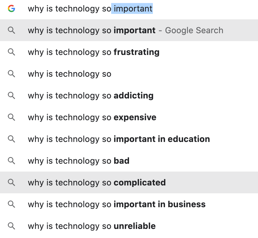 Google search listening reveals biggest tech frustrations of service providers
