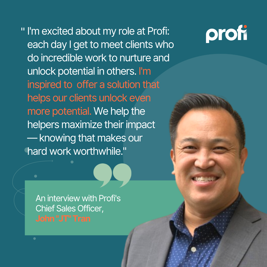 Quote from Profi Chief Sales Officer John Tran | Expert advice on sales for the professional services industry