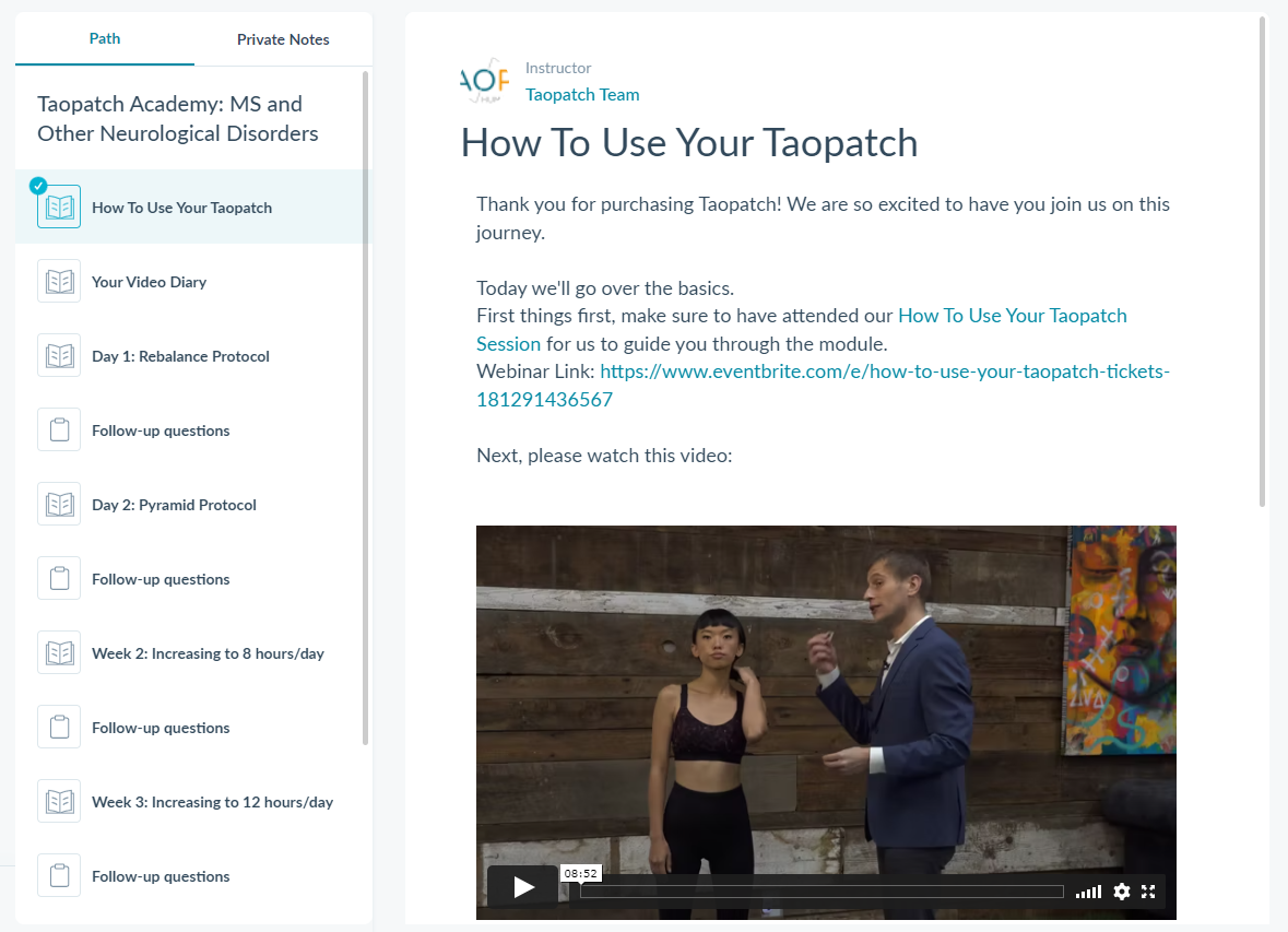 Taopatch Academy Profi program with video