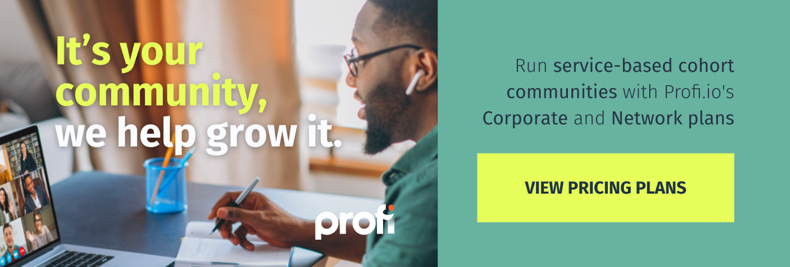 Black male coach growing his online community with Profi.io