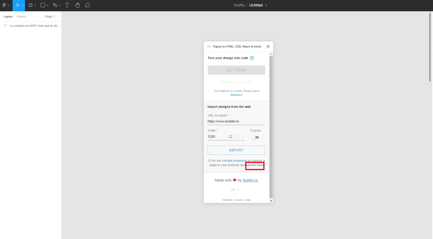 upload json to figma