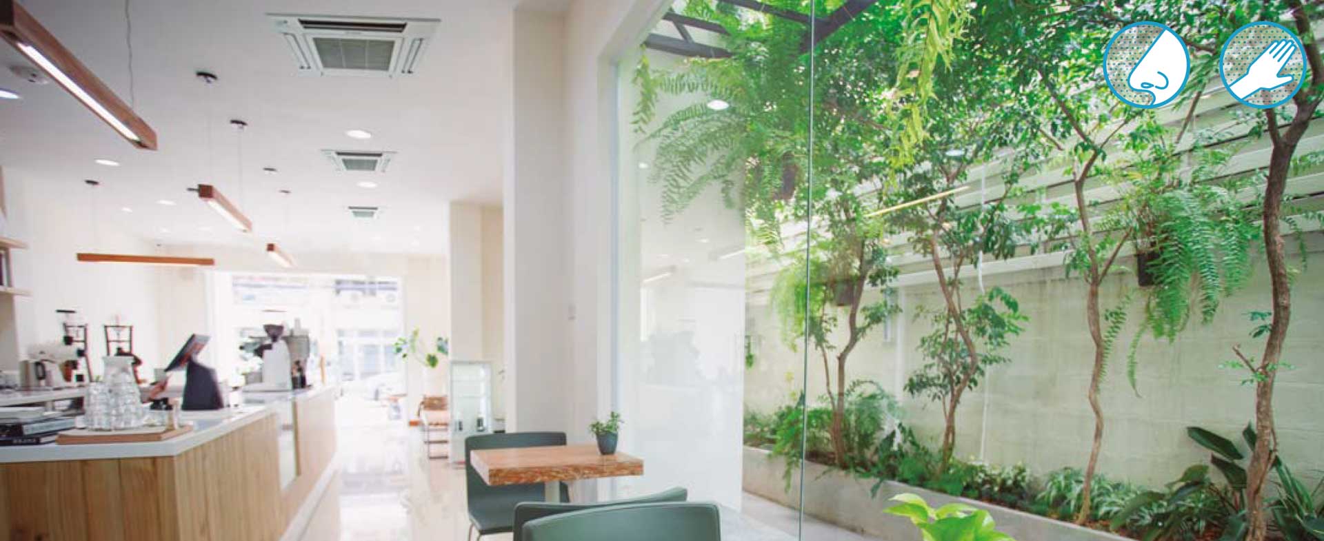air conditioned cafe