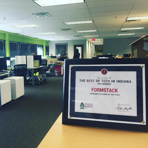 Formstack company culture of the year award